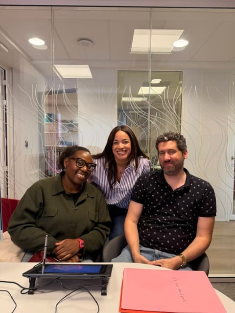 Elodie Jaffré avec ses clients
